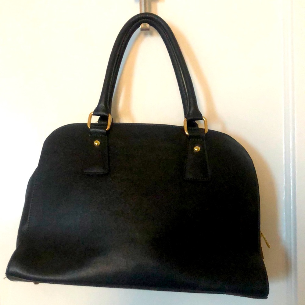 Black Leather Bag Made in Italy